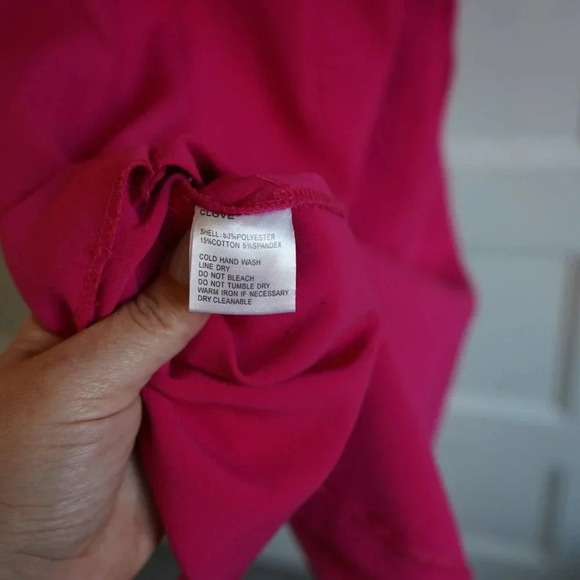 Clove Nordstrom Sheath Mini Dress Size 10 Cap Sleeve Magenta Pink $118 - Picture 7 of 9